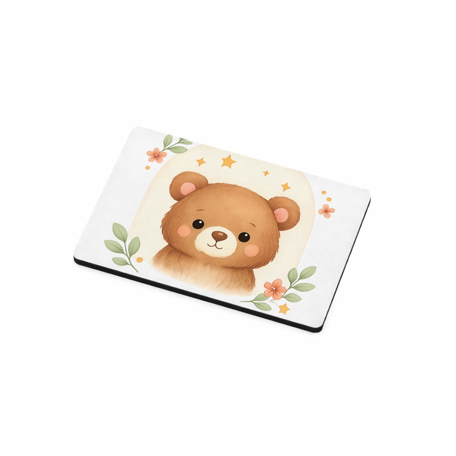 Mr Cadeautjes MDF magnetische fotolijst 7,5 x 5 - design Rustige bosvrienden in zachte boogvormen | cadeau Wit