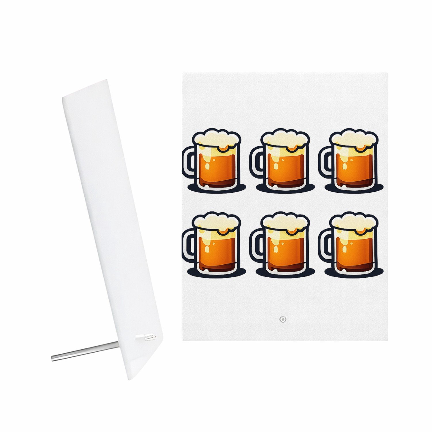 Mr Cadeautjes Glazen fotopaneel Een vergelijkbare humoristische woordspeling, maar met een a - 15 x 20 cm, staand - glas, decoratie, wanddecoratie | cadeau Wit