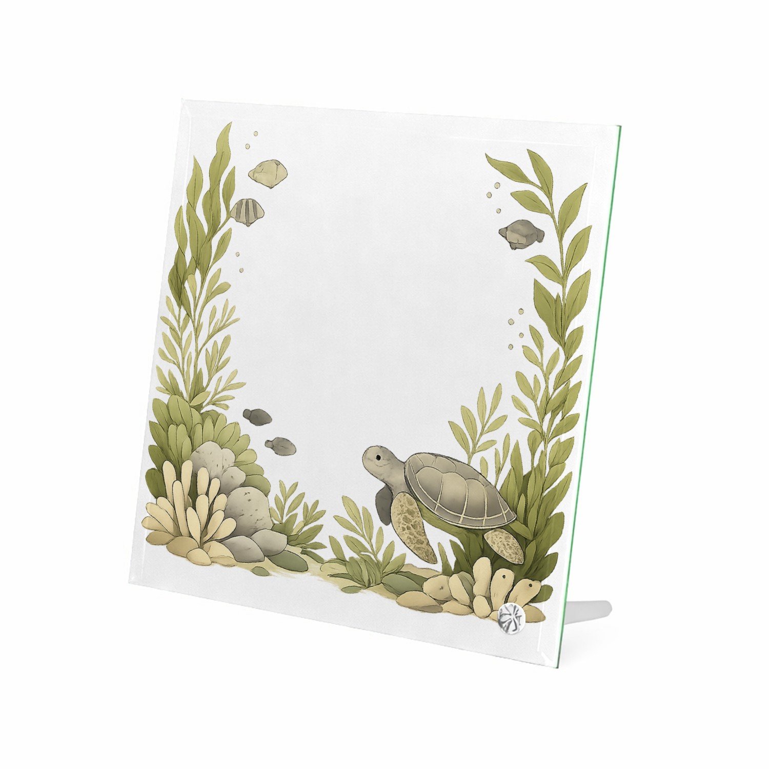 Mr Cadeautjes Glasframe 20 x 20 - design Onderwater-omlijsting met luchtige kern | cadeau Wit