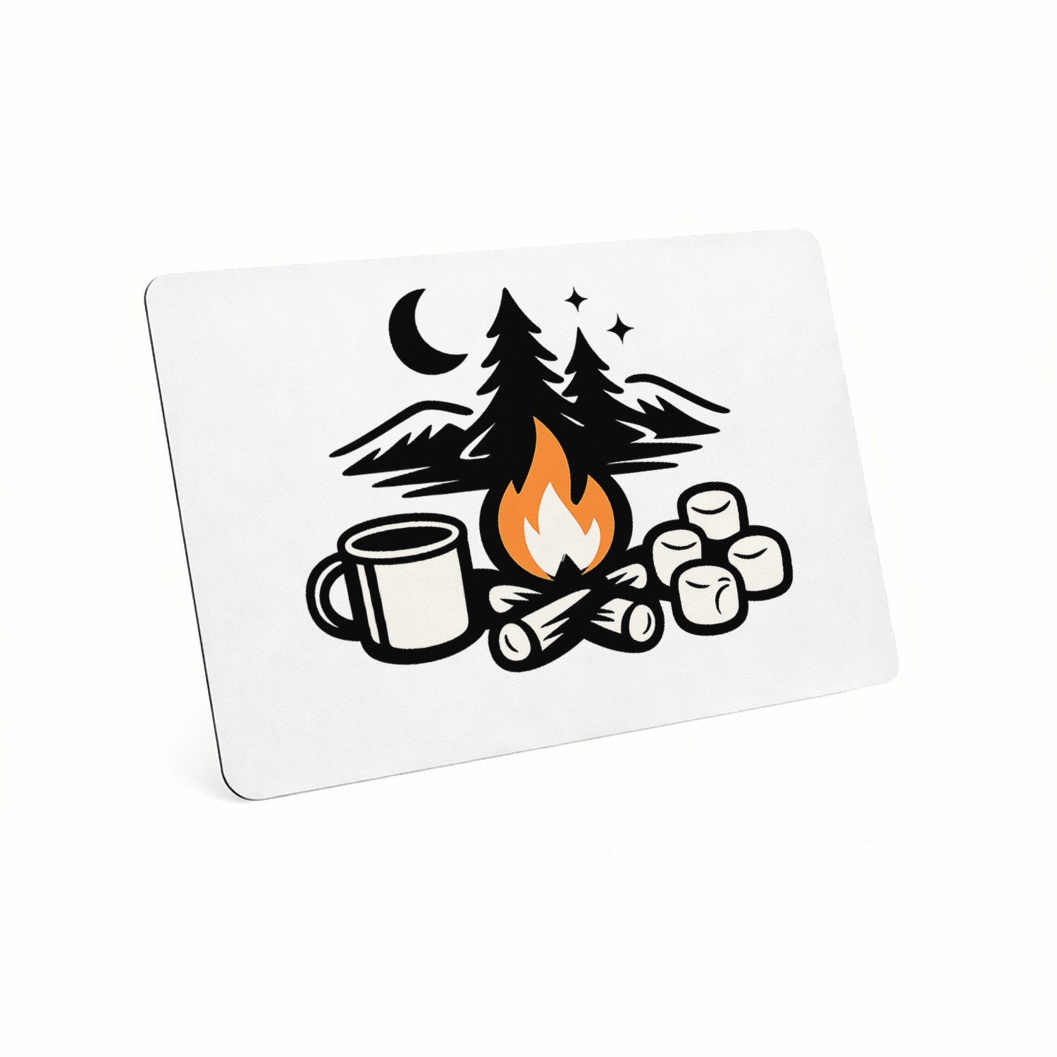 Mr Cadeautjes MDF magnetische fotolijst 28 x 19 - design Gezellige herfst-camping quote met warme sfeer en een speels | cadeau Wit