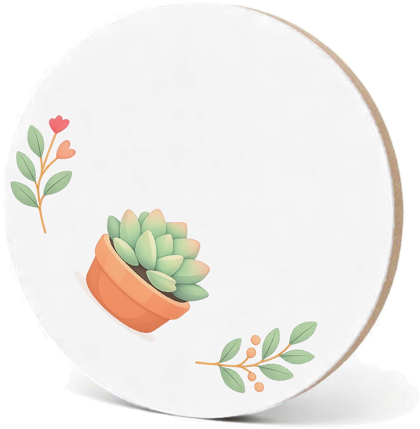 Mr Cadeautjes MDF fotolijst - design Een compacte positieve quote rond een rustige botanische com | cadeau Wit