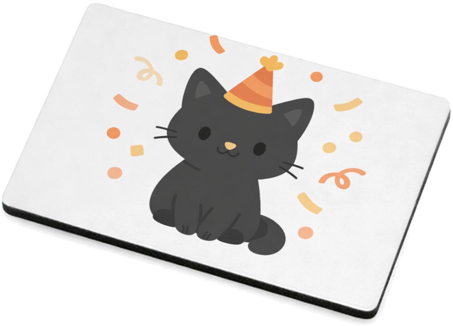 Mr Cadeautjes MDF magnetische fotolijst 7,5 x 5 - design Een rustige felicitatiekaart met een konijn op een zachte ac | cadeau Wit