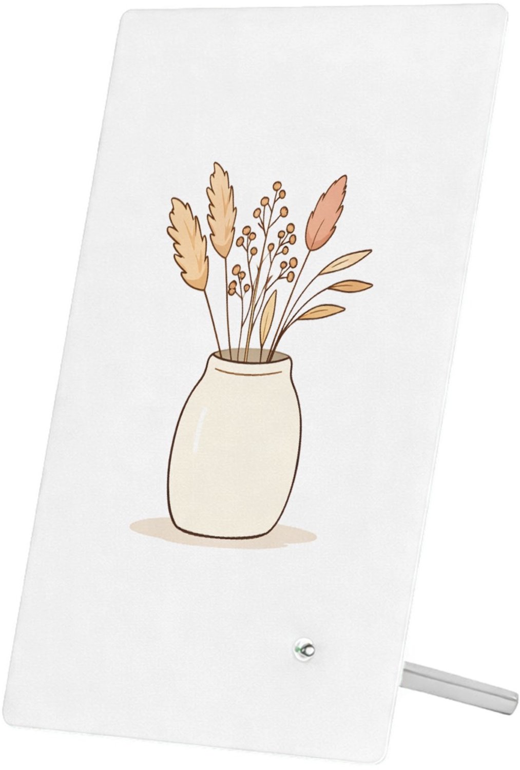 Mr Cadeautjes Glasframe 11 x 16 - design Een minimalistisch botanisch tekstontwerp met een warm thuis | cadeau Wit