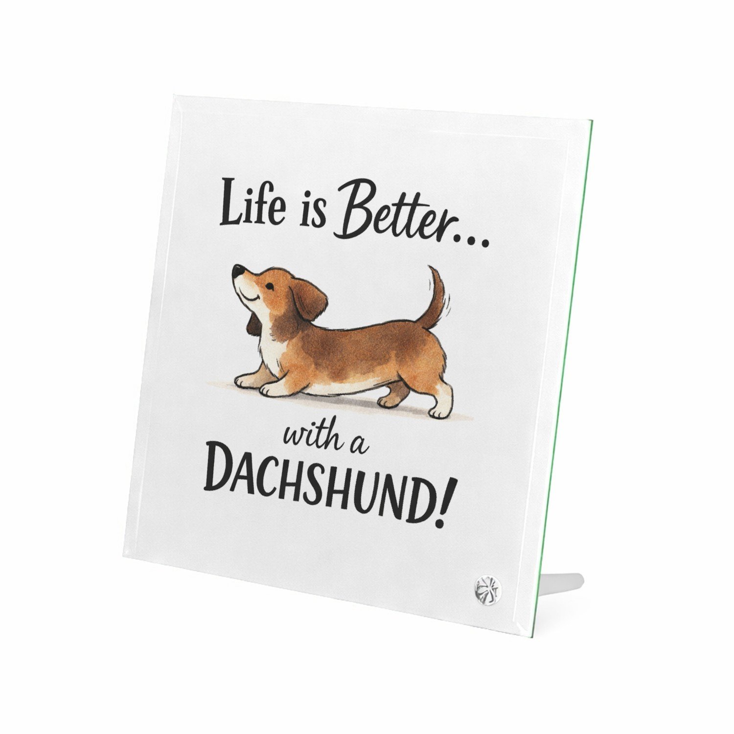 Mr Cadeautjes Glasframe 20 x 20 - design Een grappige, trotse quote over een specifiek hobbydier of d | cadeau Wit