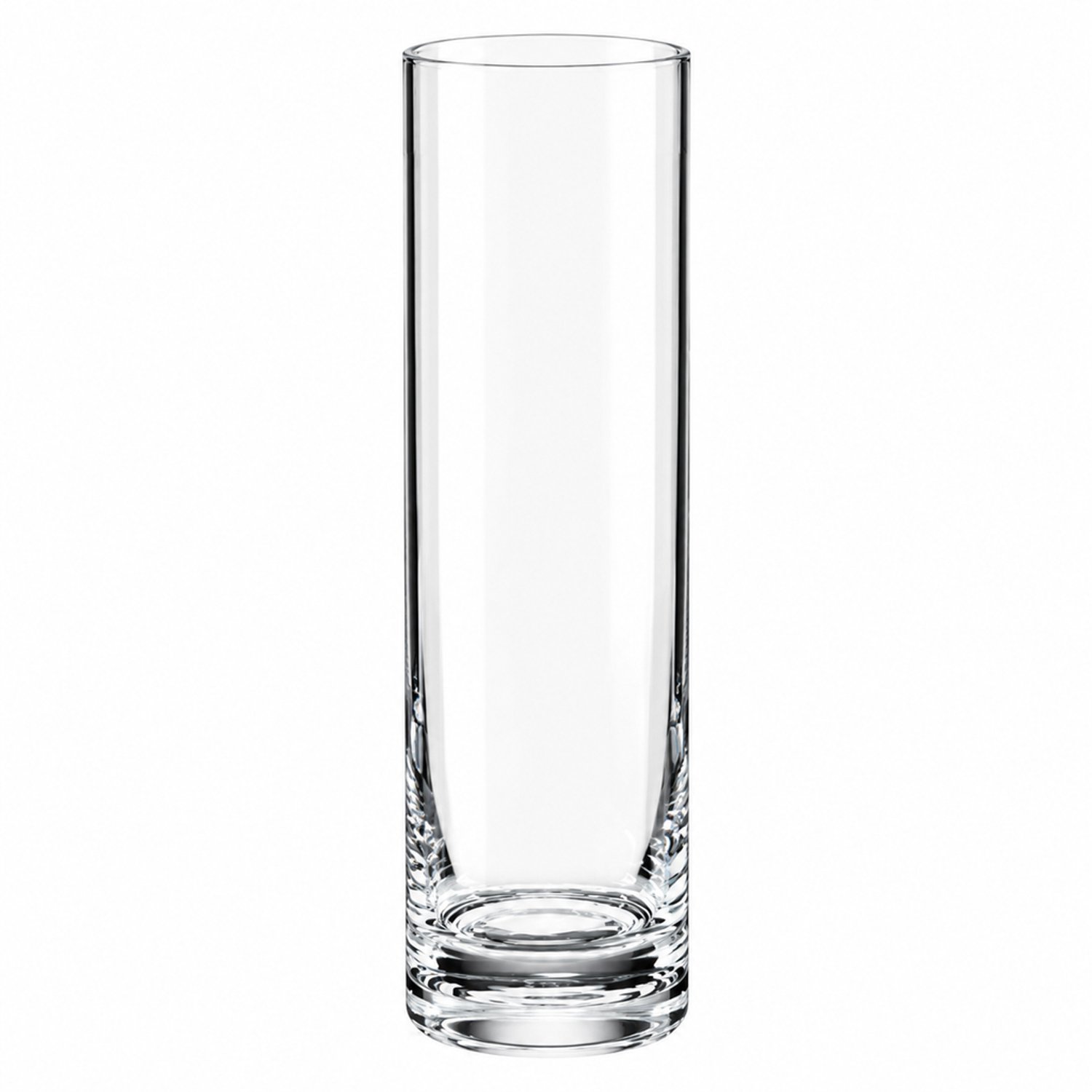 SWGOTA Transparante glazen cilindervaas, diameter 10 cm, hoogte 35 cm, verdikte uitvoering voor bloemen en geluksbamboe, in kartonnen doos