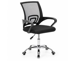 Springos Ergonomische Bureaustoel - Verstelbaar - Mesh Rugleuning - 5-Wiel Onderstel - Zwart