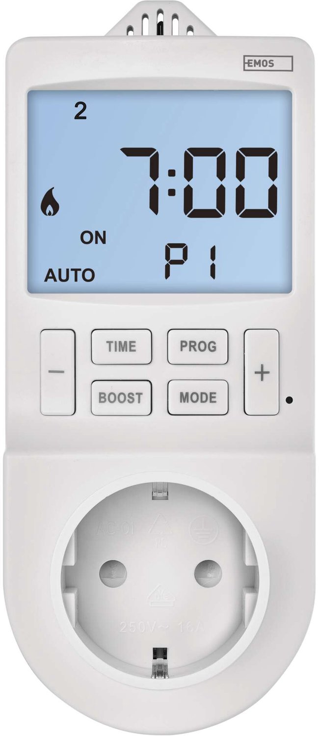 EMOS Stopcontactthermostaat met digitale timerfunctie 2-in-1, P5660SH