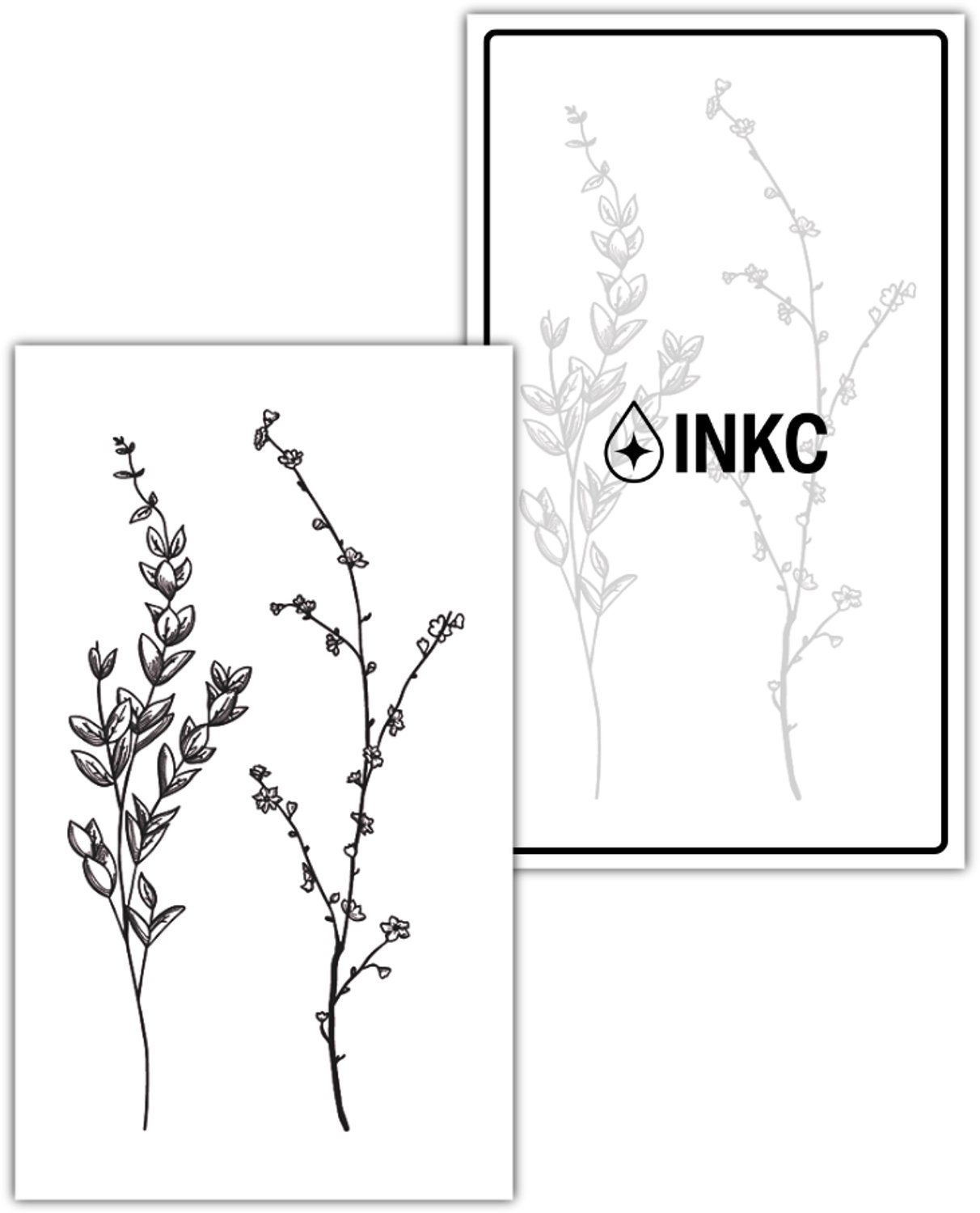 INKC - Tijdelijke Tattoo - Bloementak - Nep Tattoo - Plak Tattoos - Blijft tot 2 weken - 7 x 12cm