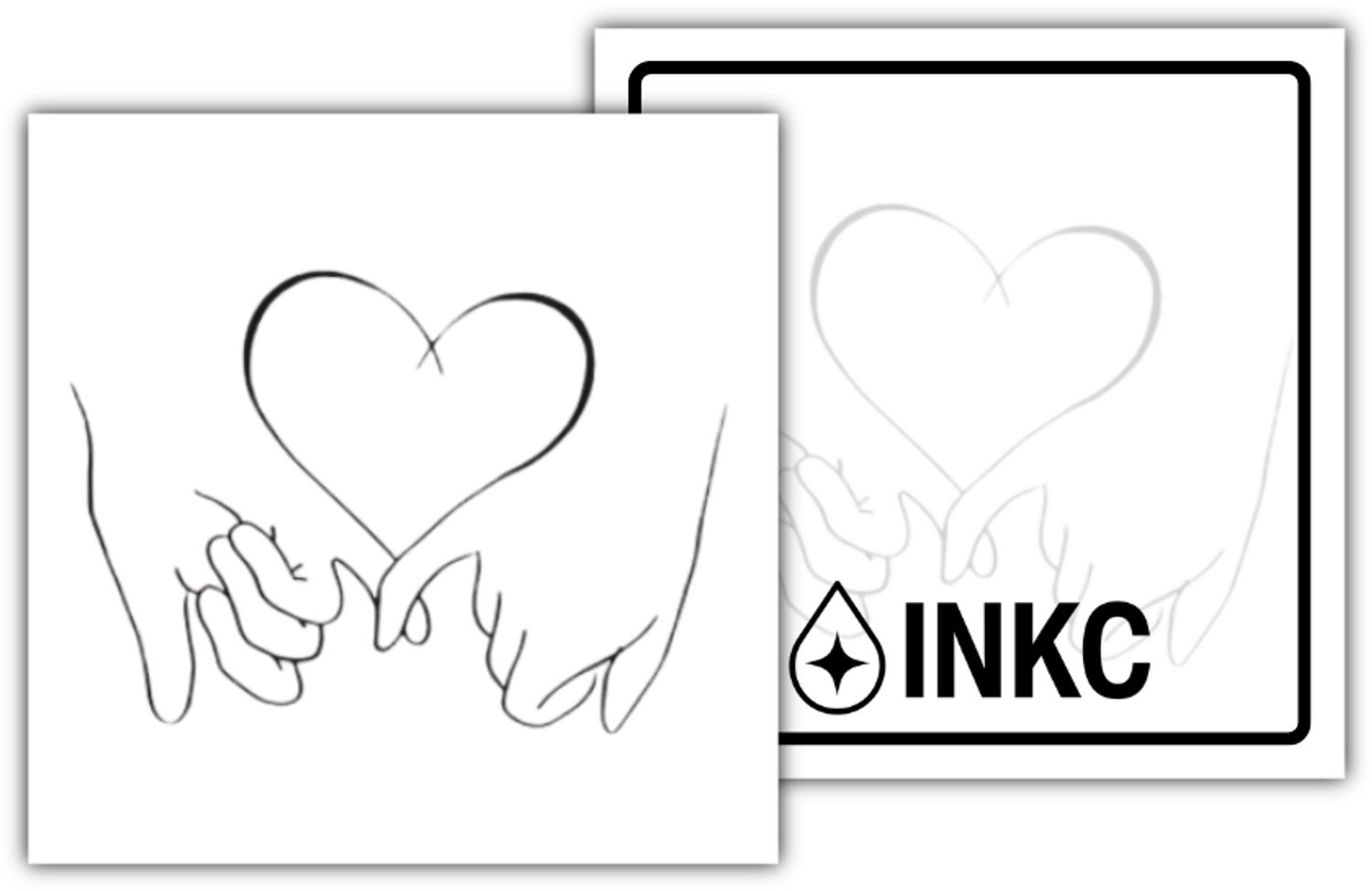 INKC - Tijdelijke Tattoo - Liefde - Nep Tattoo - Plak Tattoos - Blijft tot 2 weken - 5 x 5cm