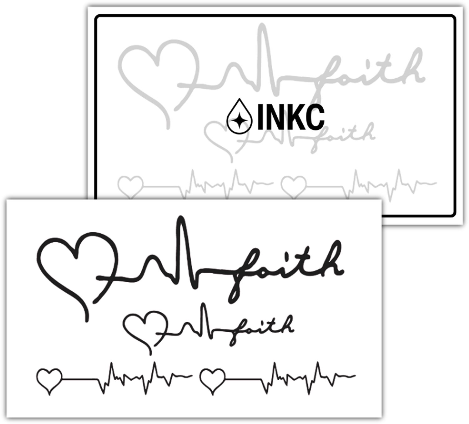 INKC - Tijdelijke Tattoo - Faith - Nep Tattoo - Plak Tattoos - Blijft tot 2 weken - 7 x 12cm