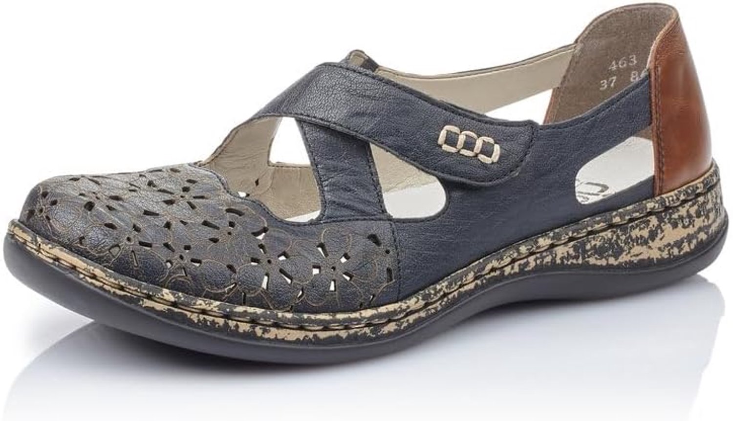 Rieker Dames Instappers 463H4 Comfort & Stijl Blauw