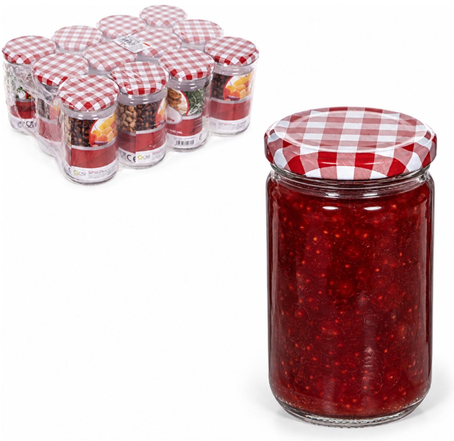 Alessandro Weckpotten / inmaakpotten Juicy - 12x stuks - transparant - 300 ml - met draaideksel - glas - lege potjes - voedsel bewaren