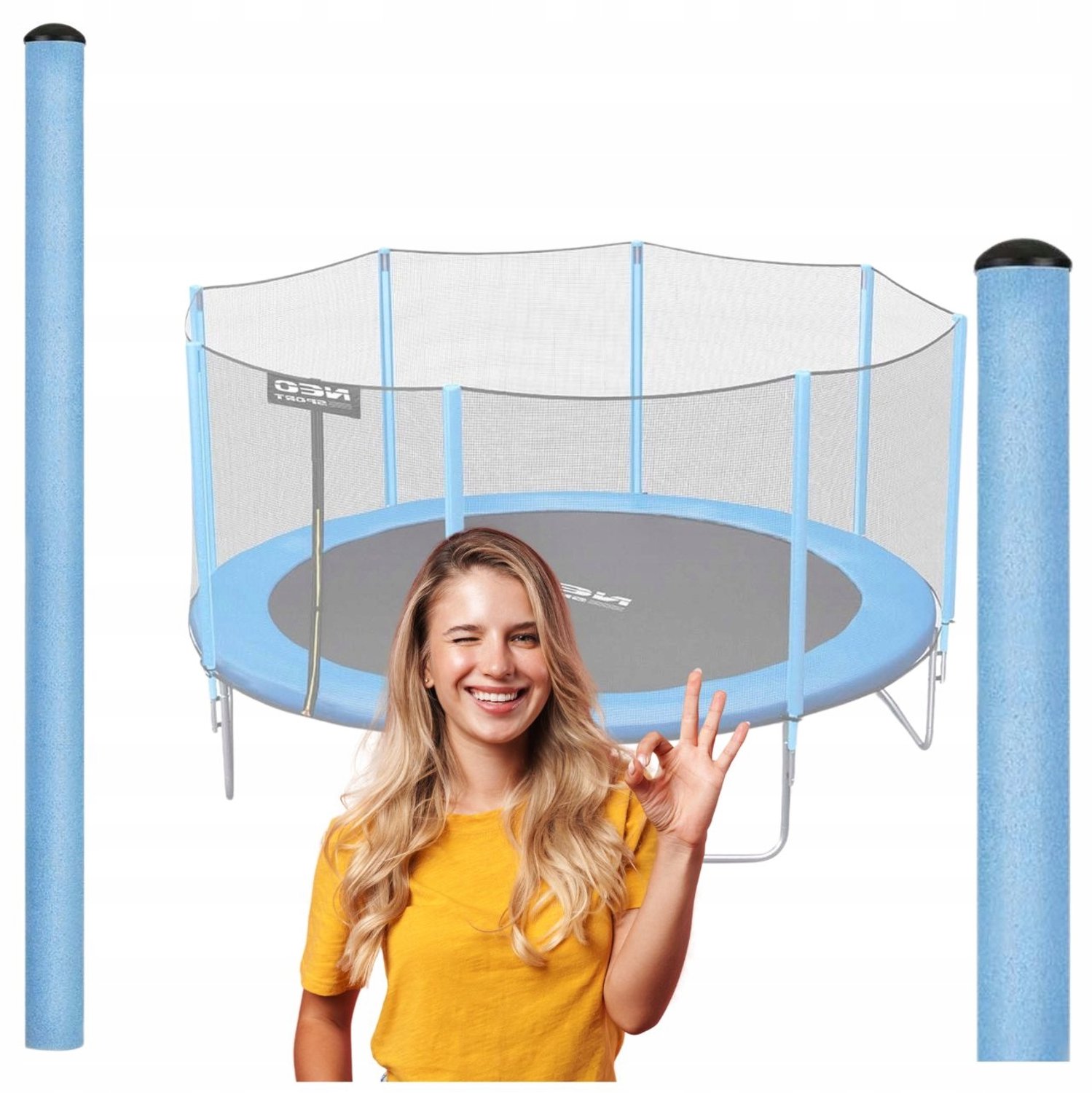 Trampoline Paal voor Buitennet 8-15ft - 1 Stuk