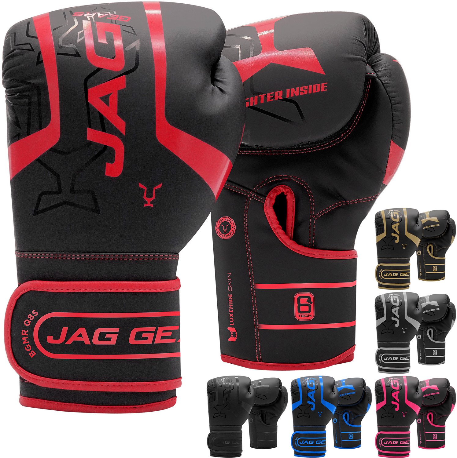 JAG Gears Alfa - Bokshandschoenen - Training - Vechtsport-handschoenen - Boksen - Rood - Mat - 10 oz