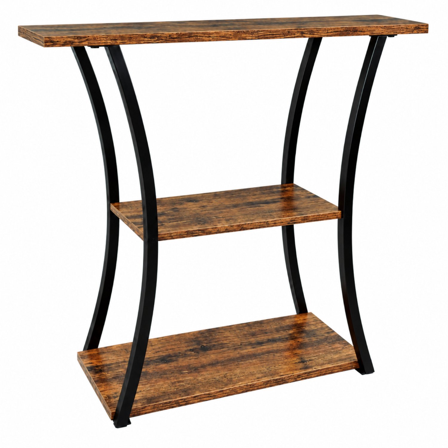 BEGRYF Consoletafel - 3 niveaus - rustiek bruin/zwart - 80x30x80 cm