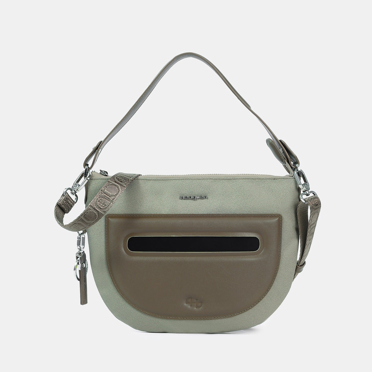 Hedgren Bonbon L Dames Halfmoon Crossbodytas L met RFID-bescherming – Waterafstotend – Vintage Taupe