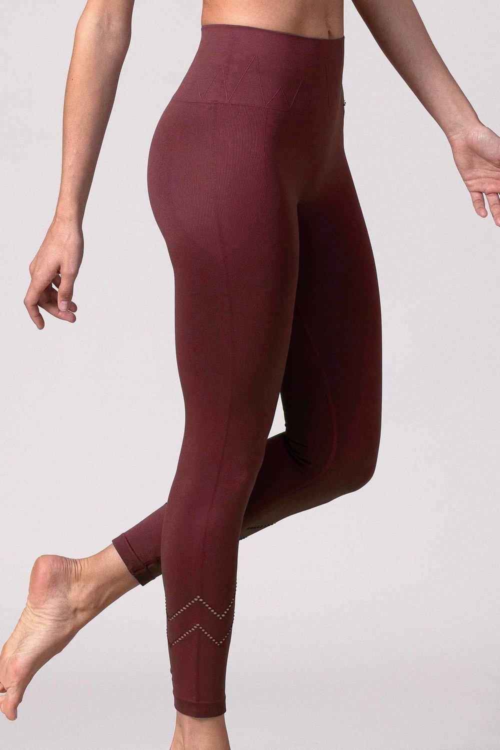 REVIVE Castelo - Sportlegging Dames - High Waist, Fitness - Ruby Port - Maat M