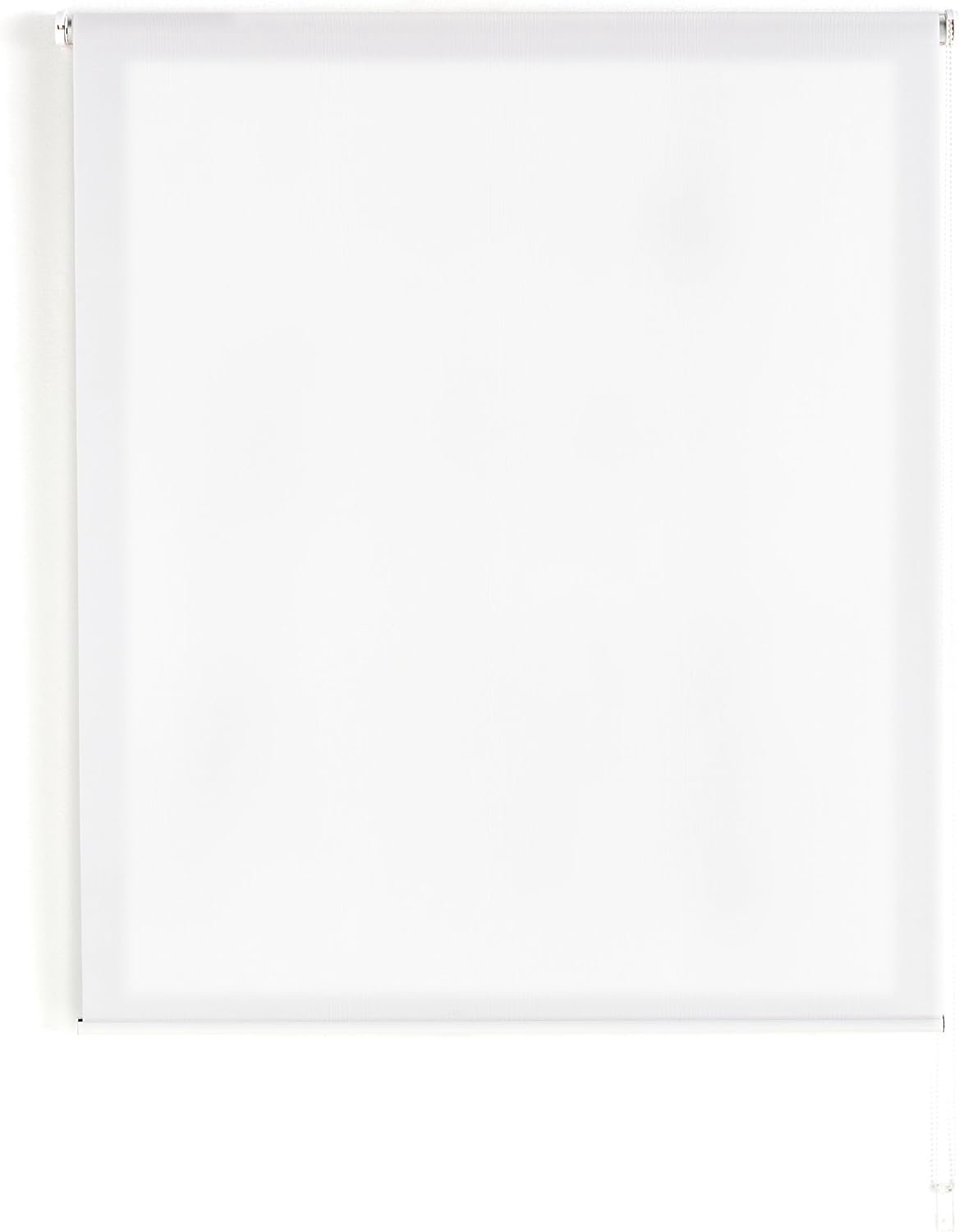 Rolgordijn 160 x 180 cm - ivoor - stof screen - vermindert schittering - m-winkel