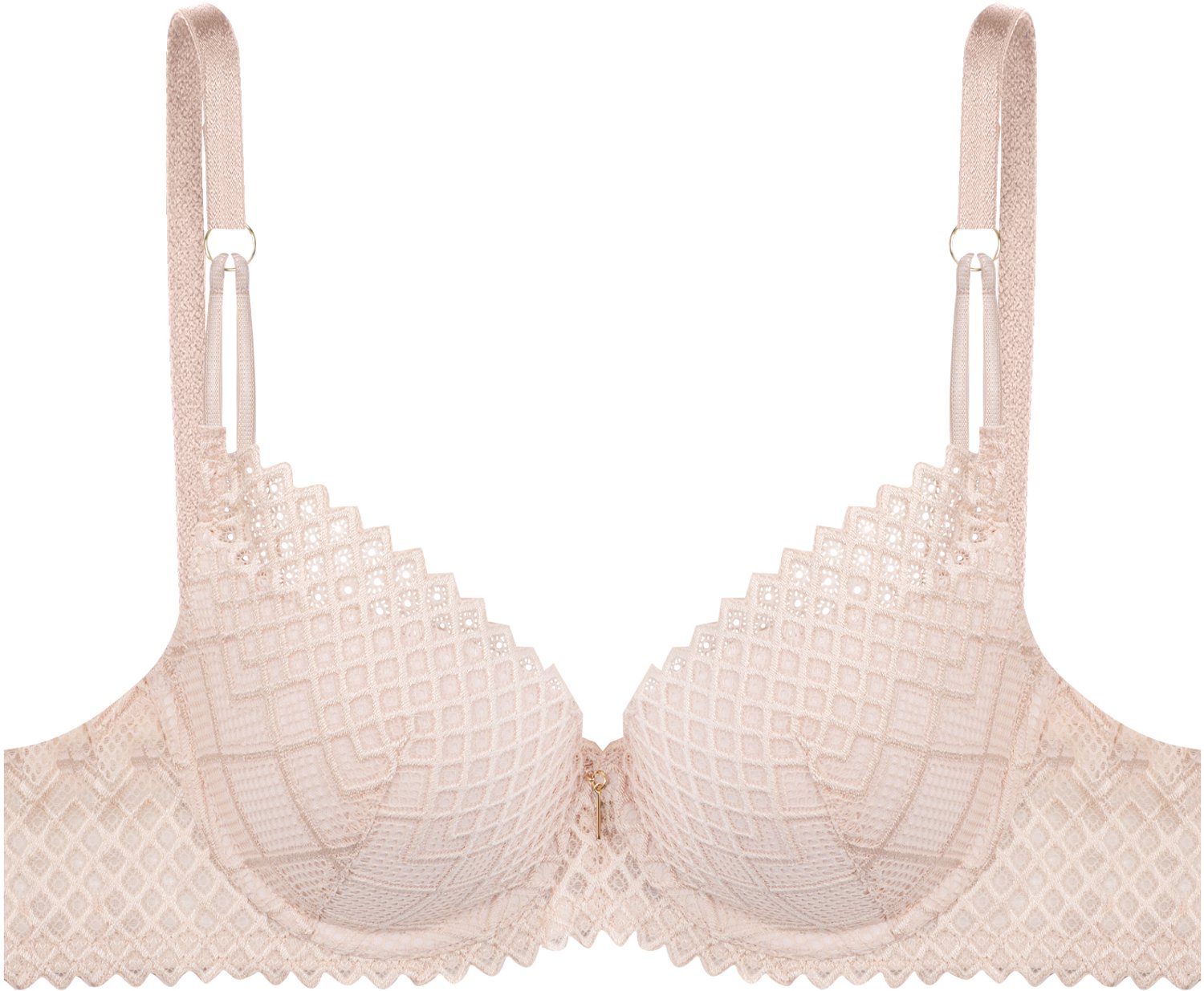 ESOTIQ Innocent - Push-upbeha - Zandbeige - Met beugels - Kanten details