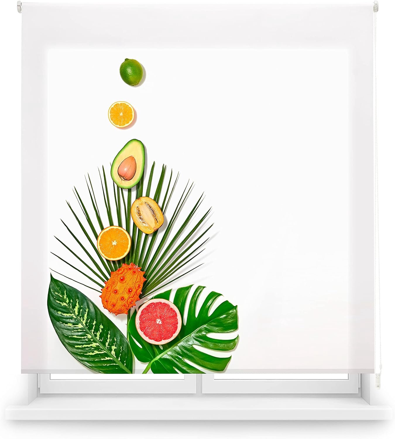 Rolgordijn 150 x 180 cm - digitale print - lichtdoorlatend - ideaal voor de keuken - Vemera