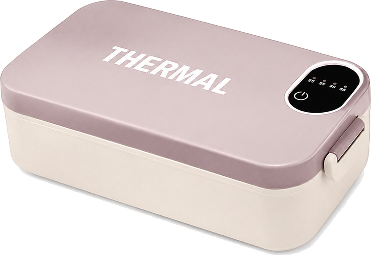 Broodtrommel met elektrische verwarming en timer, binnenbak van roestvrij staal 304, roze, 26,4 × 12,2 × 7 cm