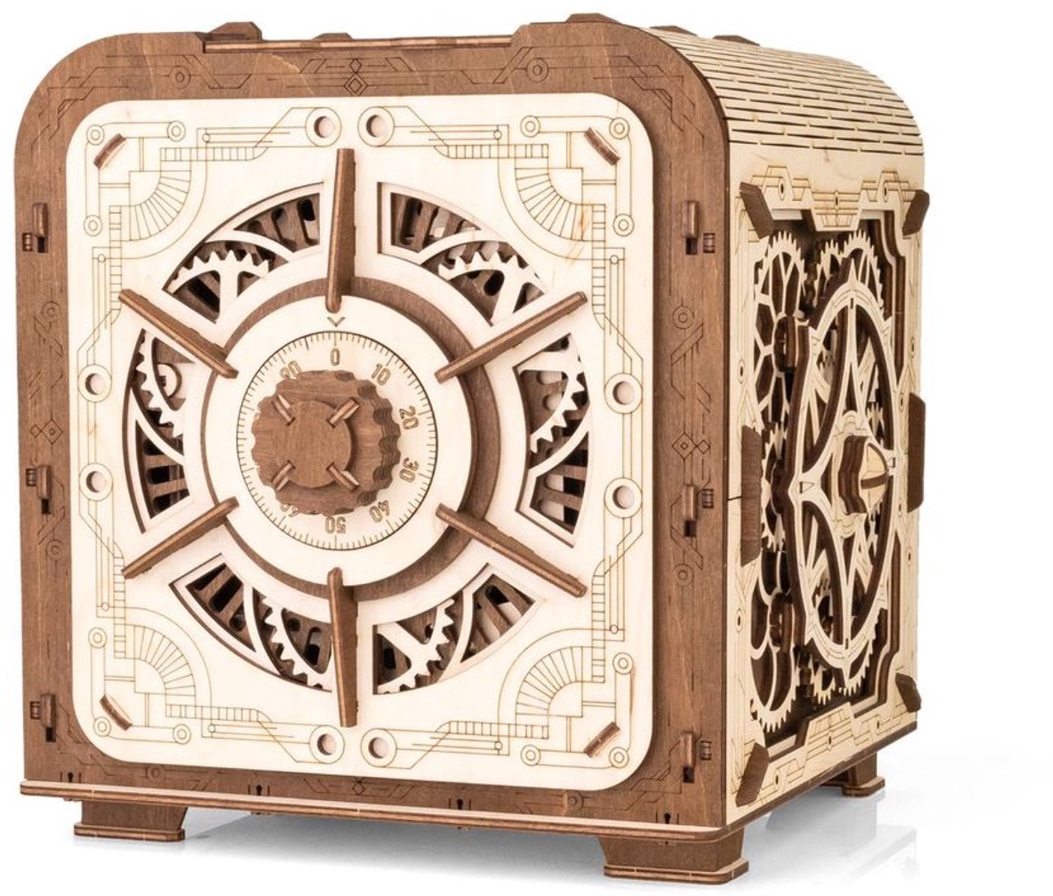 Eco Wood Art (EWA) 3D Houten Puzzel, Safe, 4769, 23,9x24,9x24,6cm