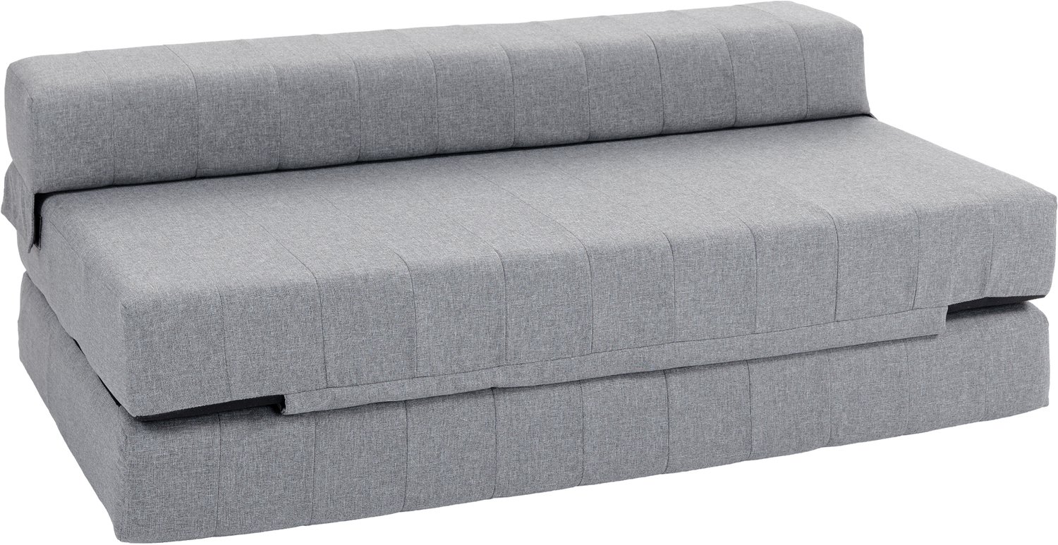 Homona 2-zits slaapbank - Inklapbaar - Om te vormen tot gastenbed - 138 x 80 x 50 cm - Grijs