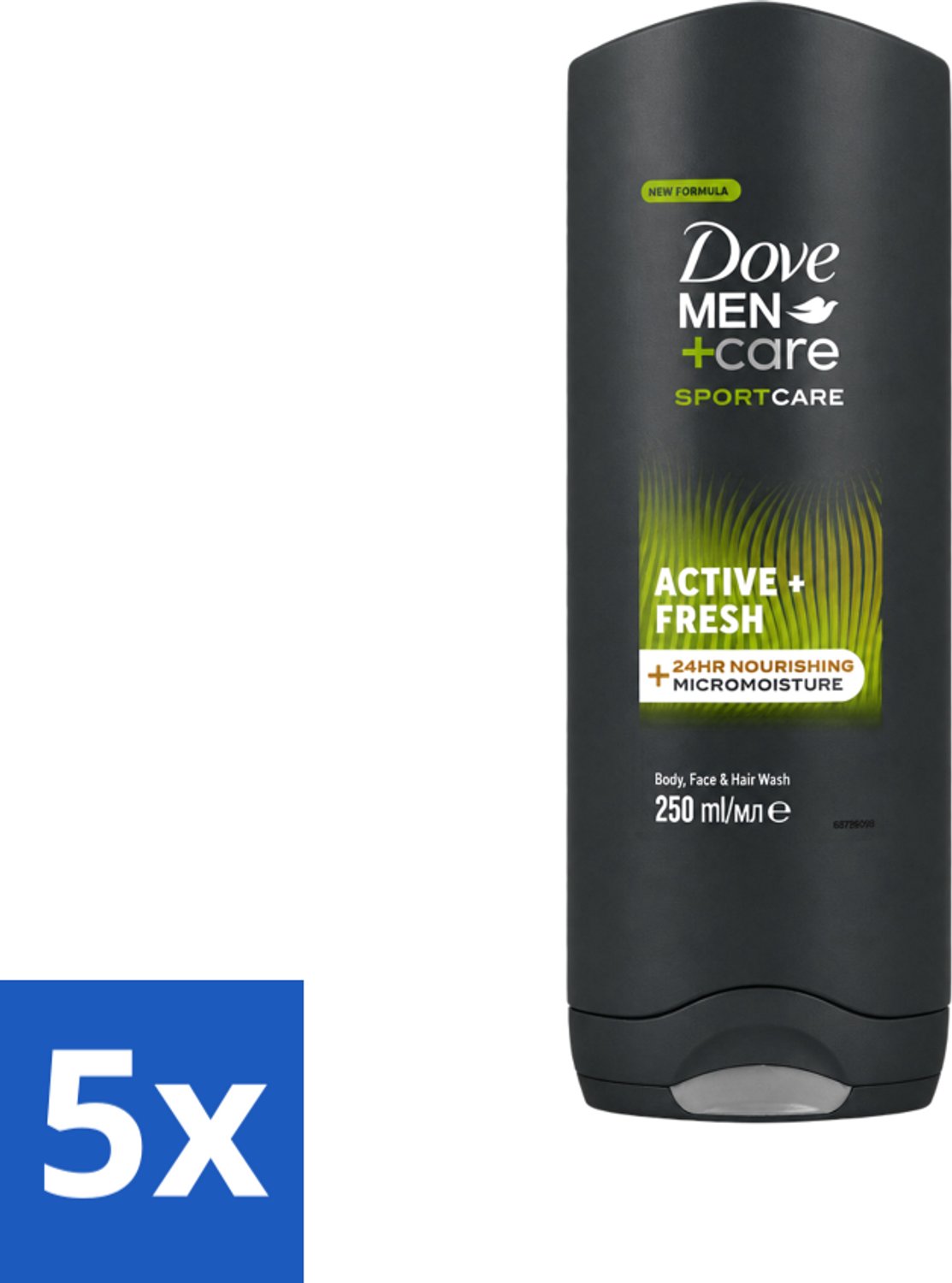 5 x Dove Men+Care Douchegel - Sport Active Fresh - 250 ml - Voordeelverpakking - 5 stuks