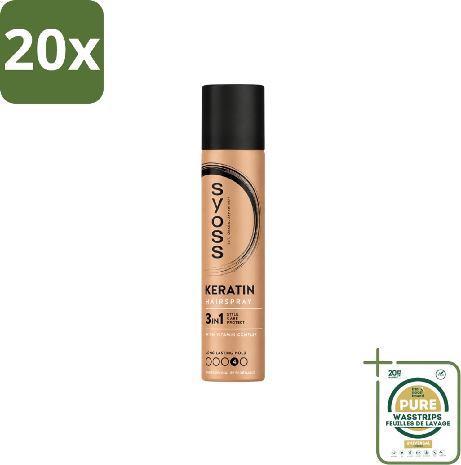 20 x Syoss - Haarspray - HSP Keratin - 75 milliliter - Wasstrips - Kwaliteit - Prijs - Beschikbaarheid