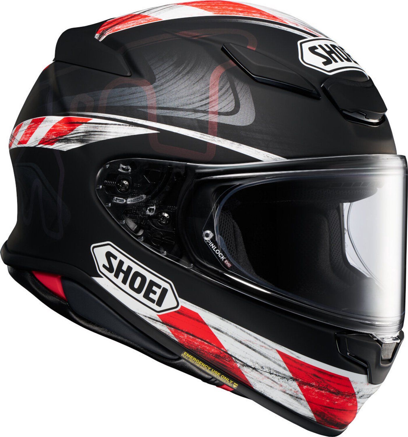 Shoei NXR2 Knee Down TC-5 Mat Zwart Wit Rood Integraalhelm - Maat XL - Helm – foto 2