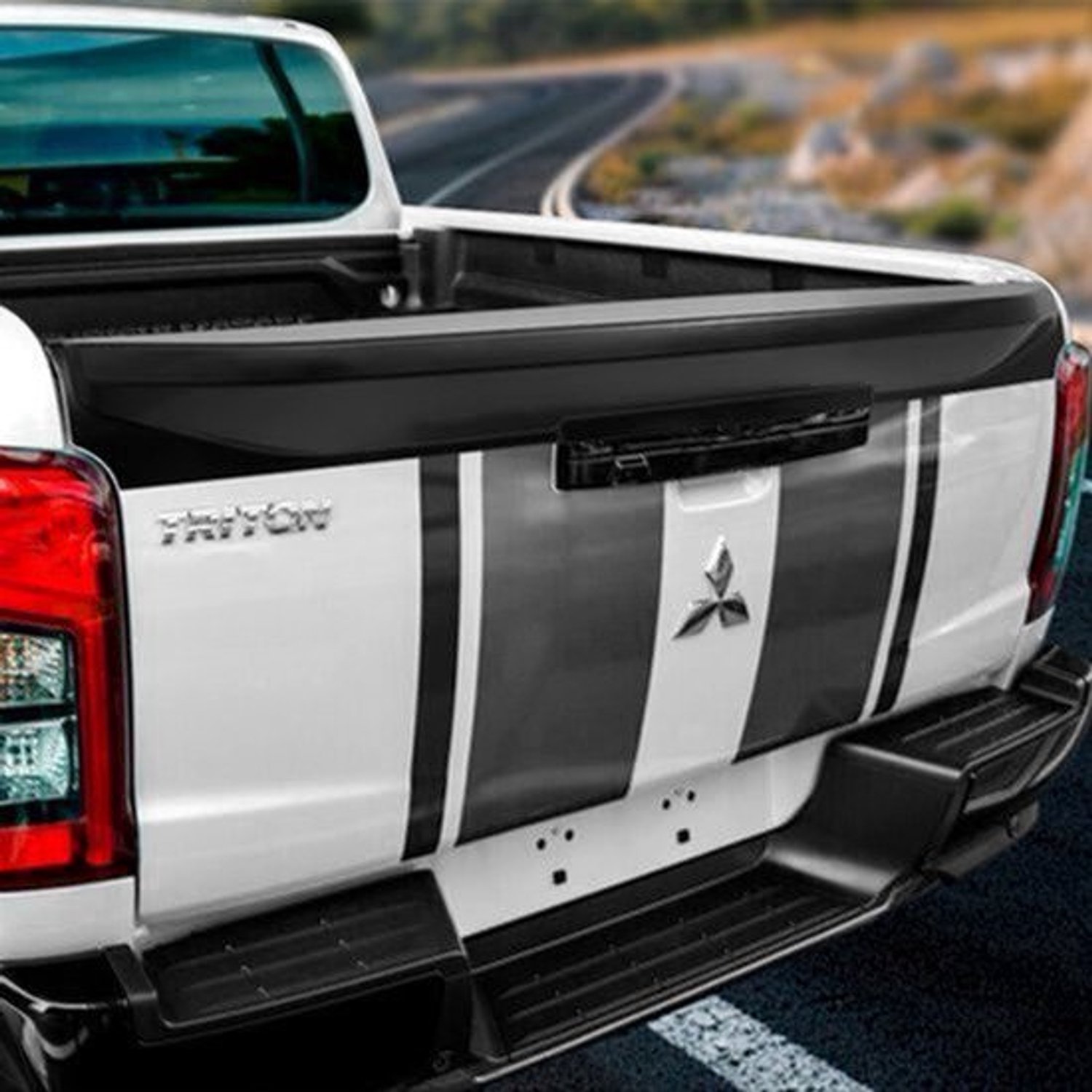 Achterspoilerhoes Mat Zwart - ABS Materiaal - Voor Mitsubishi L200 Triton 2019-2023 - Autostyling Accessoire - Achterklepbeschermer