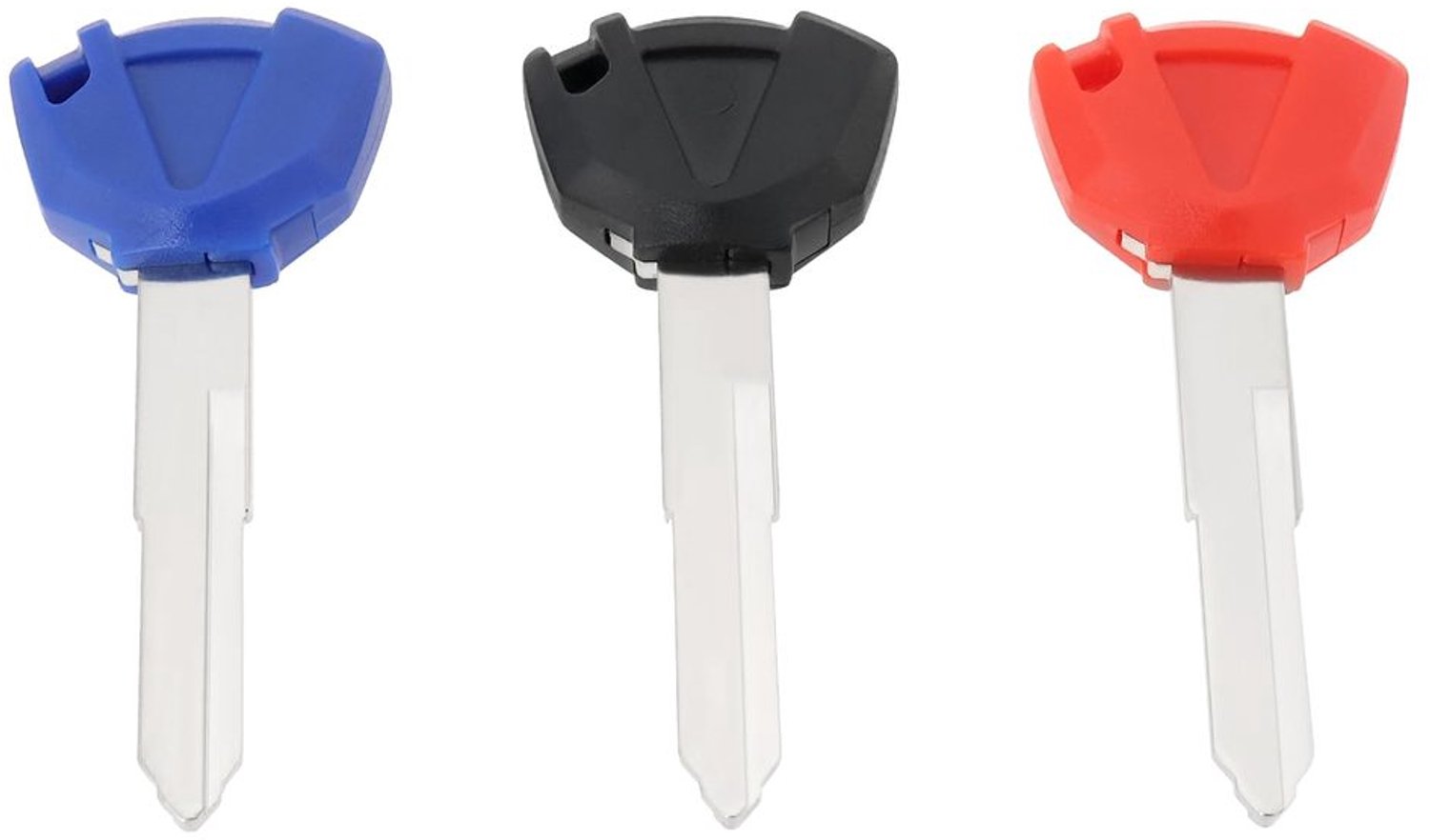 Vervangingssleutel 3 Stuks - Compatibel met Kawa-saki Z400/Z900/Z750/Z1000 - Ninja ZX-6R/ZR-10R/ZX-14R - Hoogwaardig PVC-rubber/Aluminium - Ongesneden Sleutel Cover - Motorsleutel