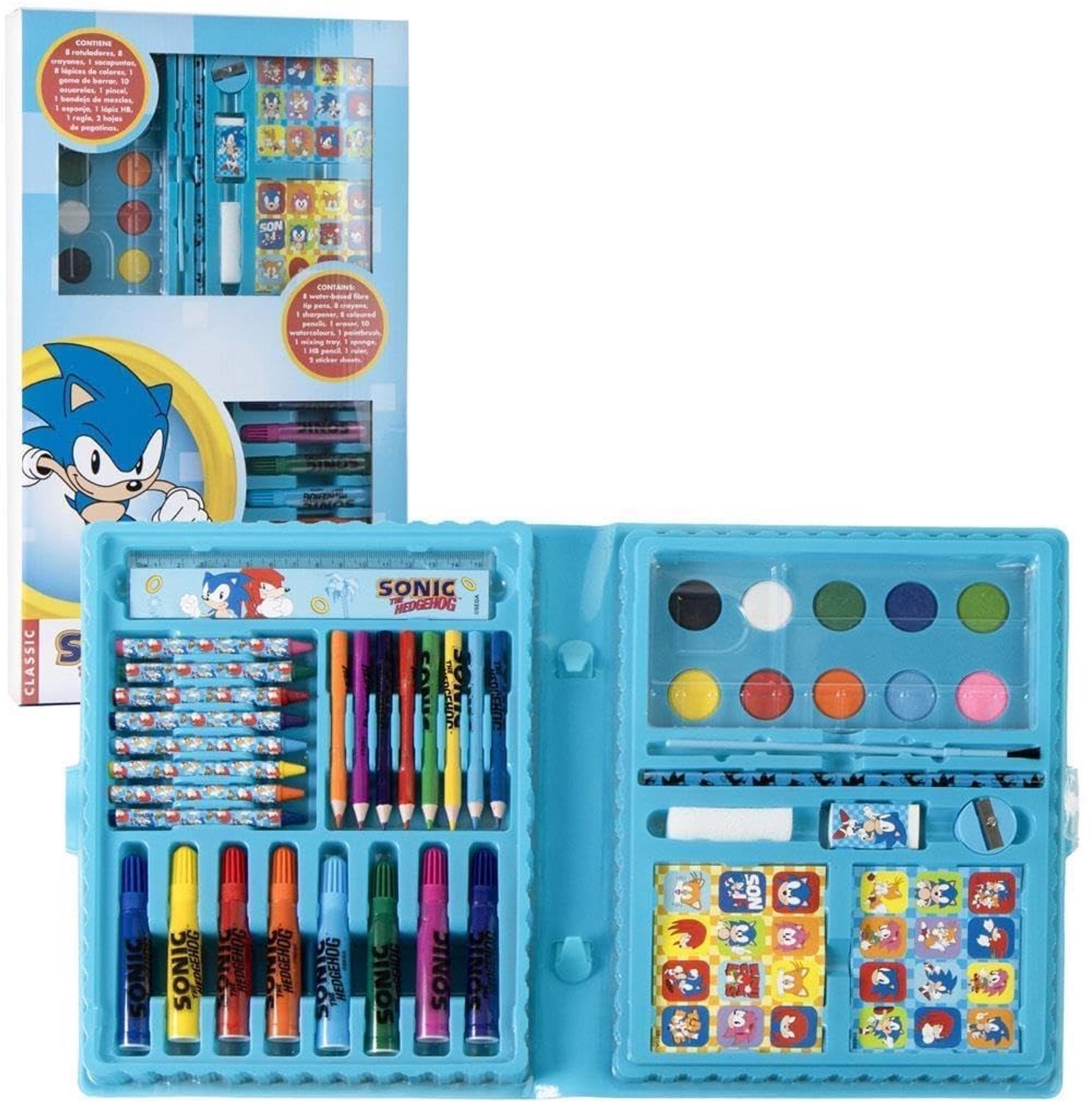 Creatieve Schrijfwaren- en Schilderset met Sonic Thema