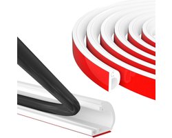 IVEOPPE Flexibele kabelgoot, zelfklevend, 3 meter x 14 mm x 10 mm, zijdelingse opening, pvc, wit, voor 1 kabel, thuis, kantoor, school, magazijn