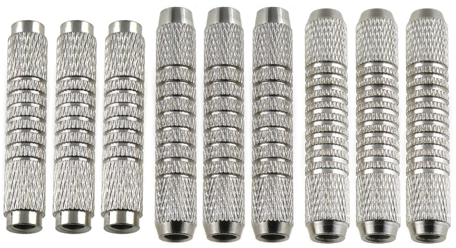9-delige Dart Barrel Vervangset voor Darttraining, Zilver