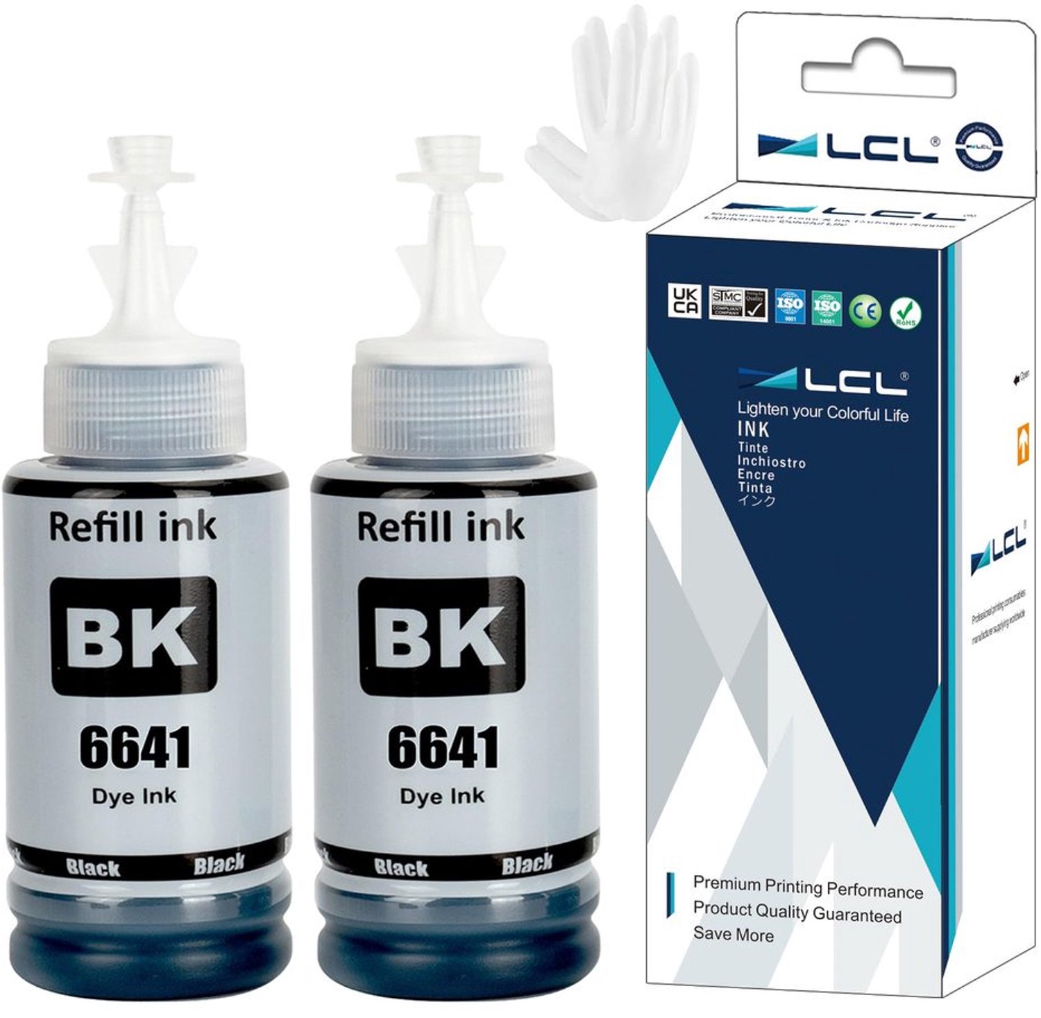 Inktcontainer T6641 - Zwart - Compatibel met Epson EcoTank