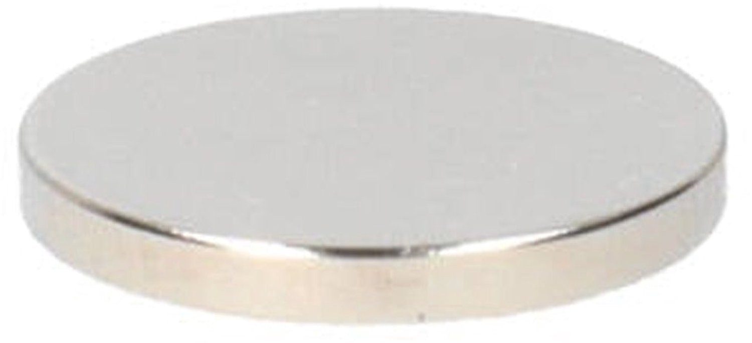 Neodymium Schijfmagneet Ø12 x 1,5 mm N48 NiCuNi – 25 stuks