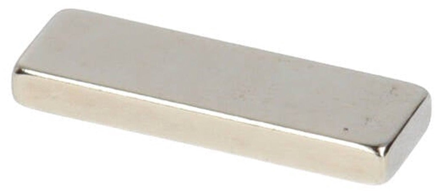 Neodymium Blokmagneet 25 x 8 x 3 mm N45 NiCuNi – 10 stuks