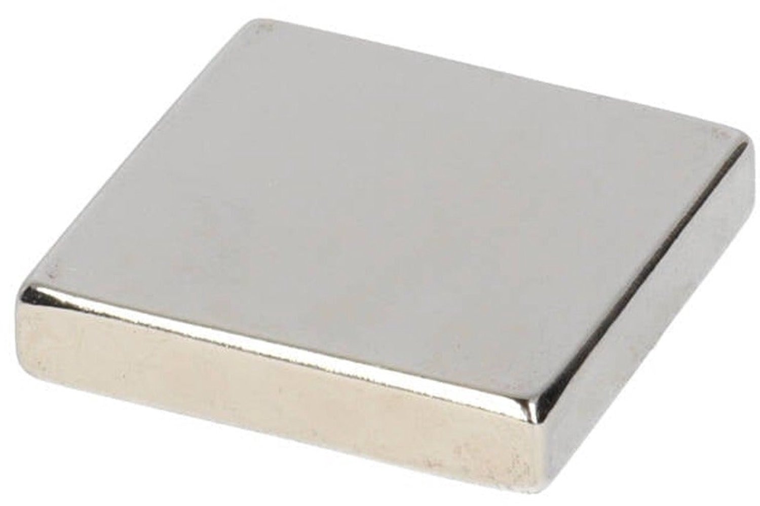 Neodymium Blokmagneet 25 x 25 x 5 mm N45 NiCuNi – 3 stuks