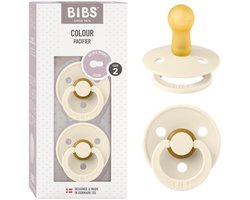 Bibs Colour Fopspeen - 6-18 mnd - 2-pack - Rond- Ivory