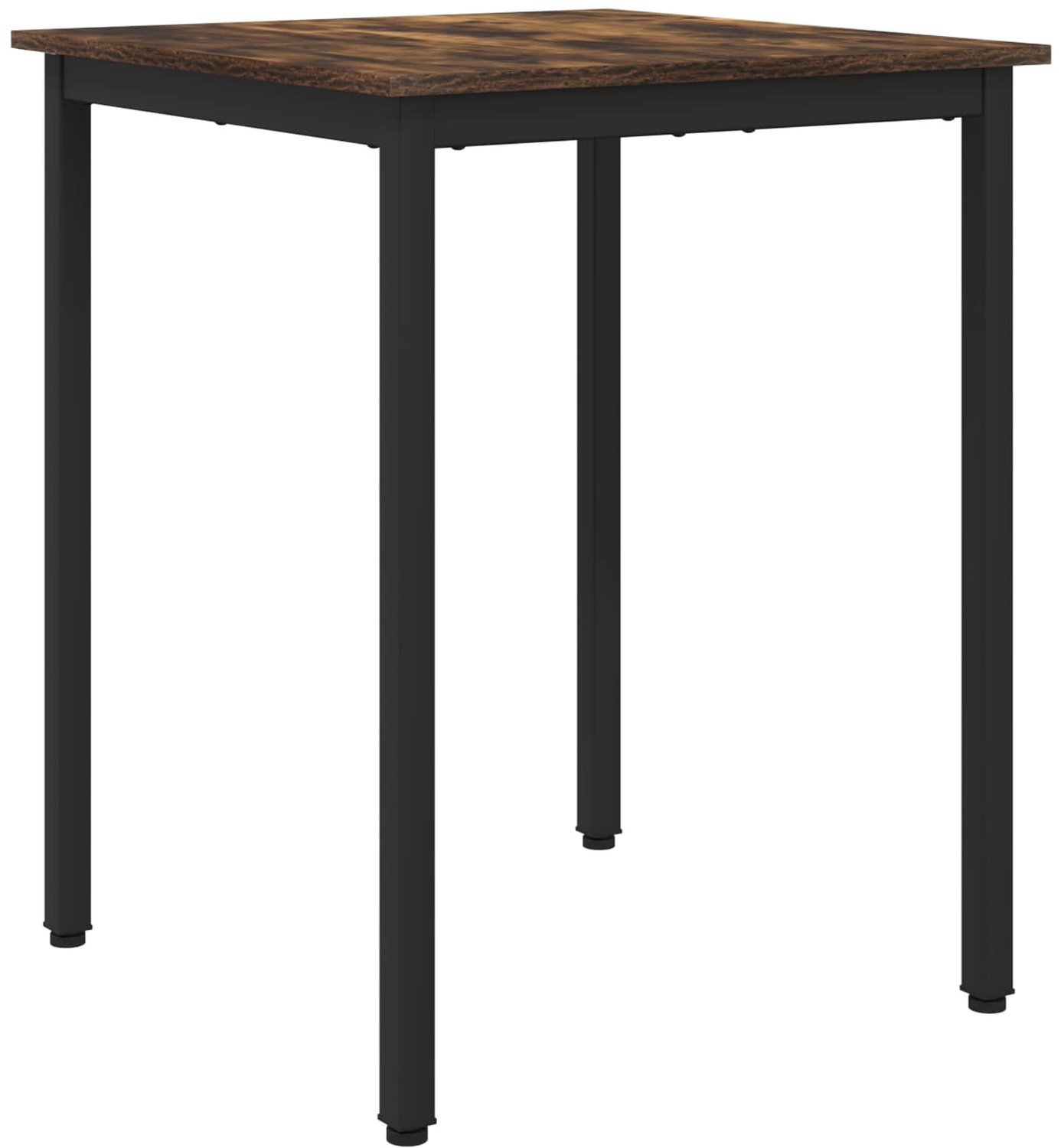 vidaXL Eettafels - 60 - x - 60 - x - 75 - cm - Bewerkt - hout - Gerookt - eiken - Vierkant