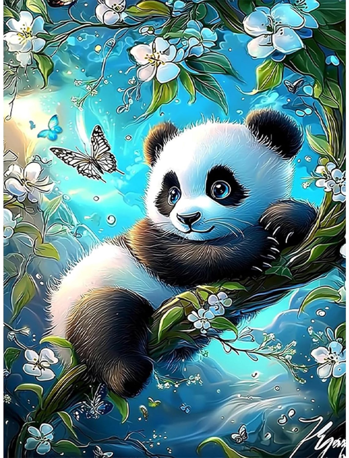 5D Diamant Schilderen Panda DIY Set voor Volwassenen 30x40cm