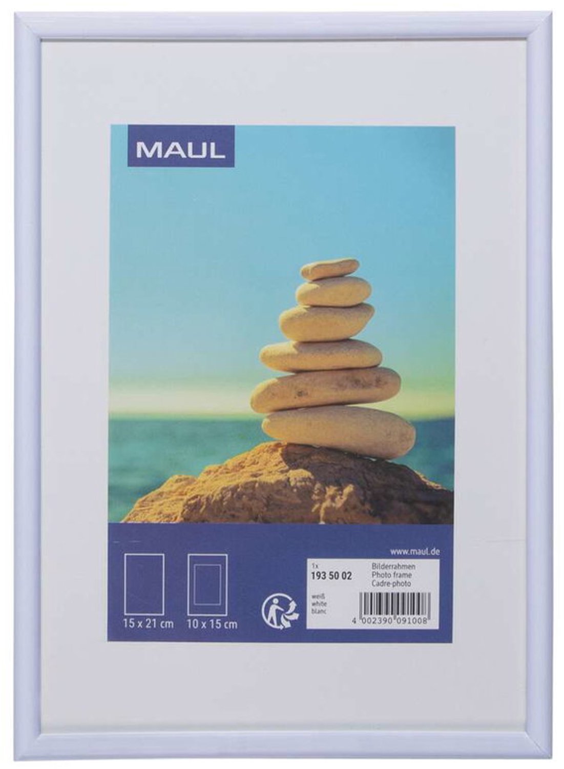 Maul Fotolijsten MAULart kunststof 15 x 21 cm, ca. A5 wit