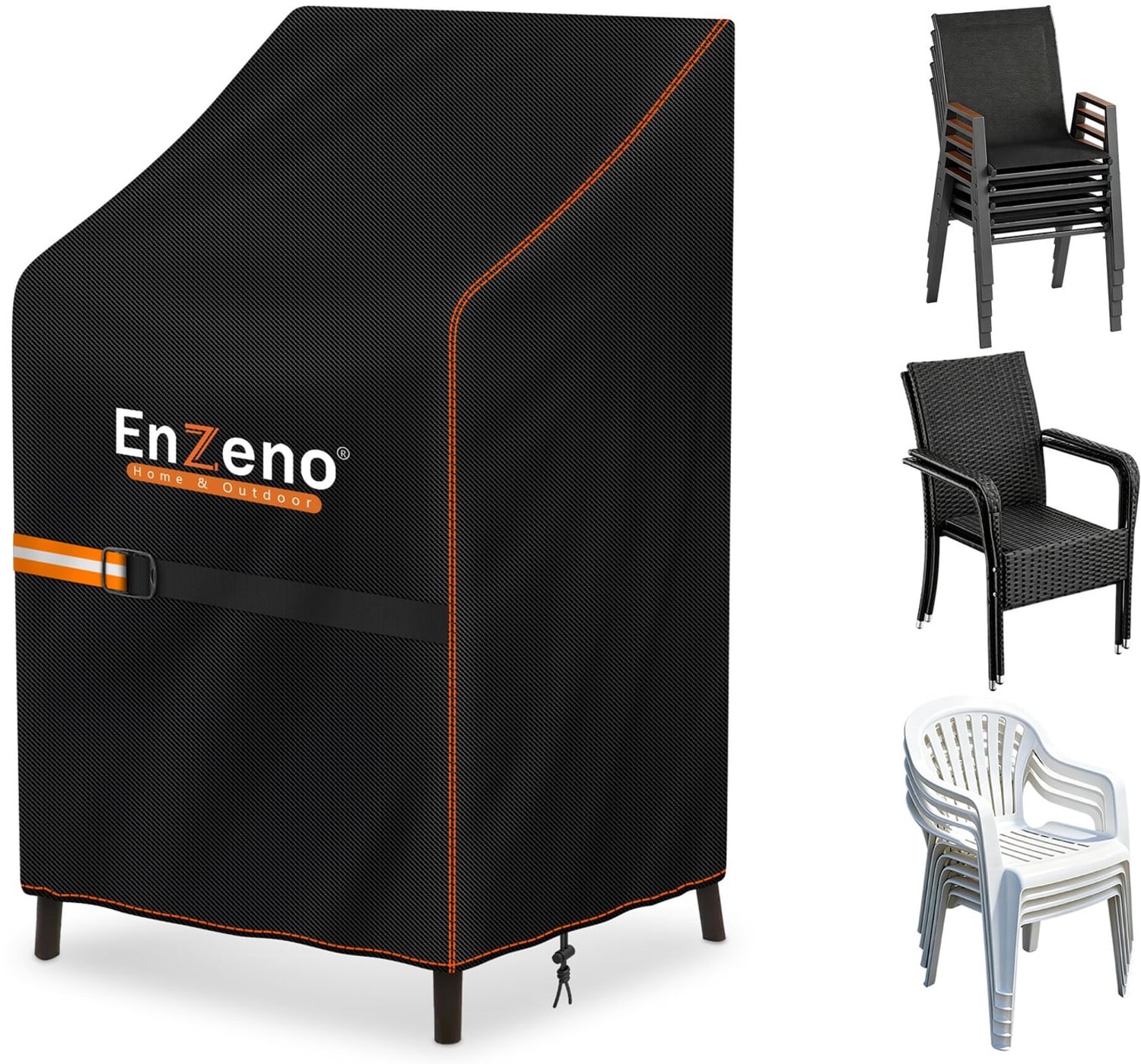 Duraxl Tuinstoelhoes - Waterdicht - 70 x 70 x 80/120 cm - Zwart