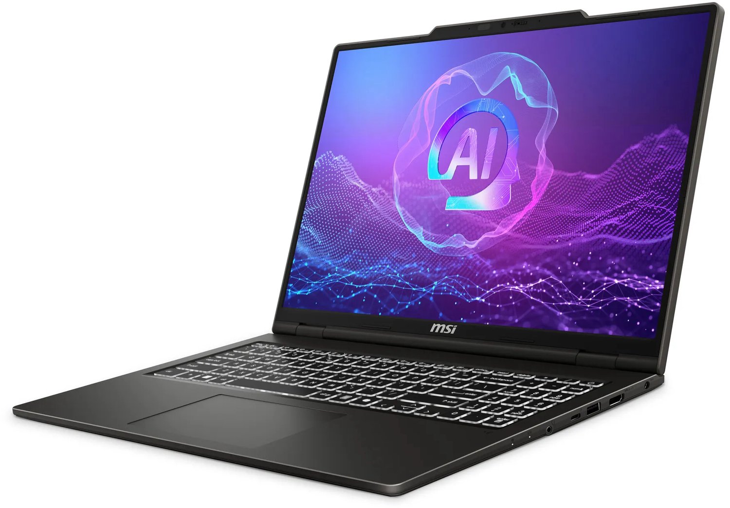 MSI VenturePro 16 A2RWFG-069NL Intel Core 7 240H Netbook 40,6 cm (16) 2K 16 GB DDR5-SDRAM 512 GB SSD NVIDIA GeForce RTX 5060 Wi-Fi 6E (802.11ax) Windows 11 Pro Grijs