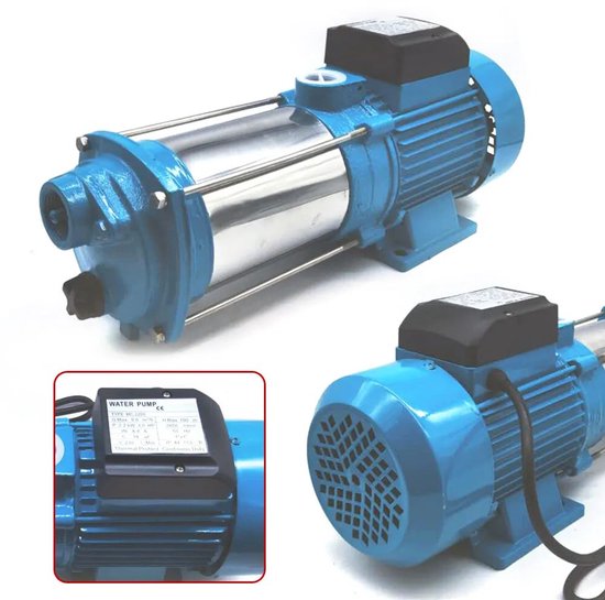 Centrifugaalpomp Hoge Druk - 2500 W Vermogen - 220 V Spanning - Roestvrij Staal Materiaal - Industriële Waterpomp — afbeelding 2