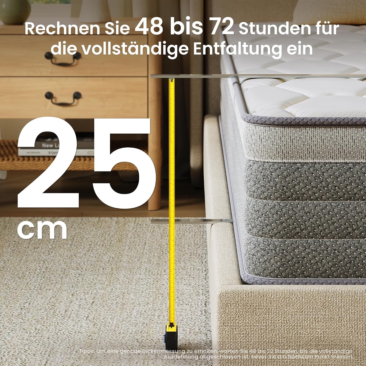 Novihome ComfortFlex 7-Zone Pocketvering Matras 140x200 cm – 25 cm Hoog, H2-H3 Medium Zacht, High Density Foam, Antistatisch, Oeko-Tex & CertiPUR-US
