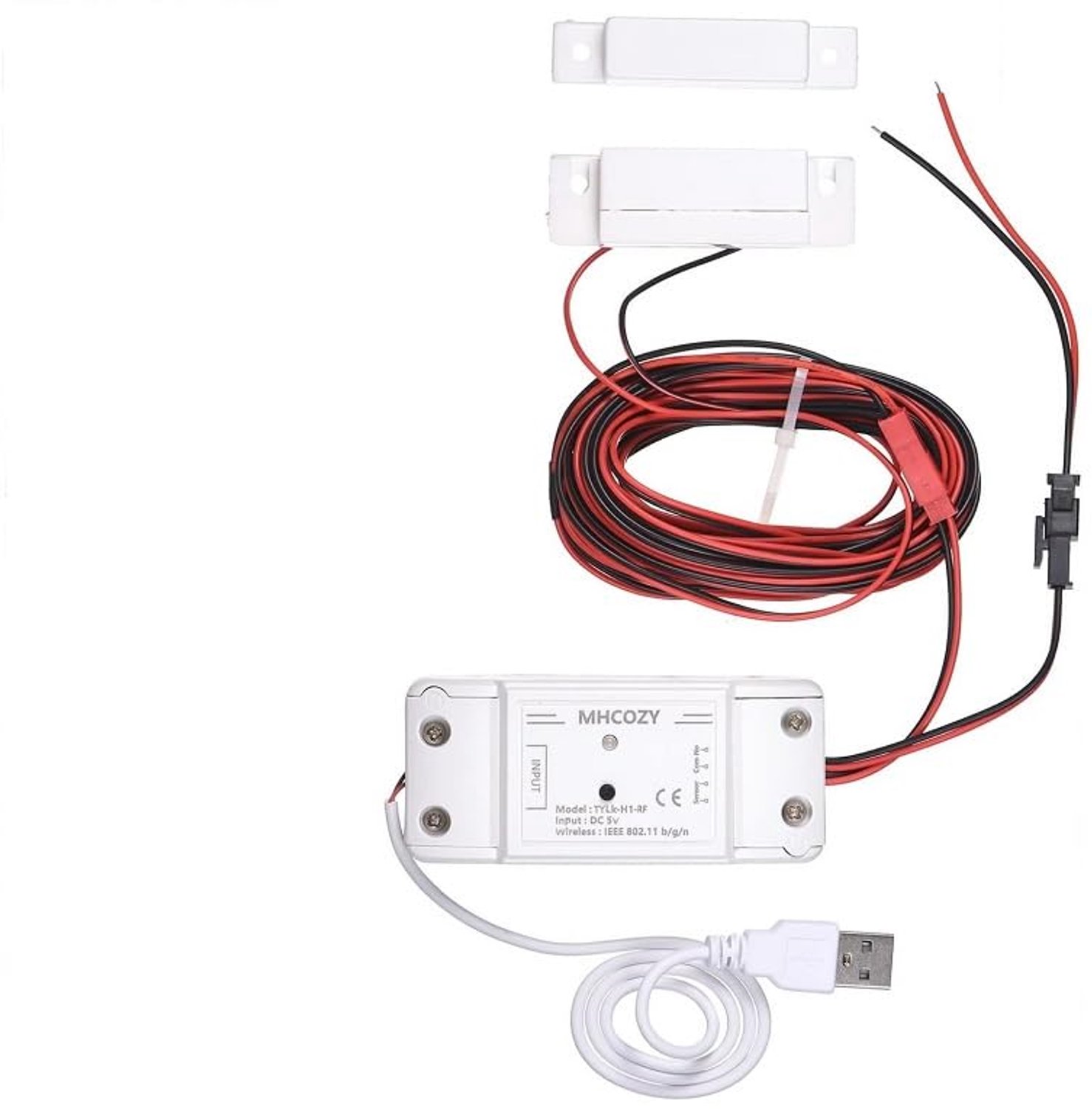 Garagedeuropener Wifi Afstandsbediening - Draadloze Drukknop - 5V Adapter - Kunststof - Voor Slimme Huisbesturing