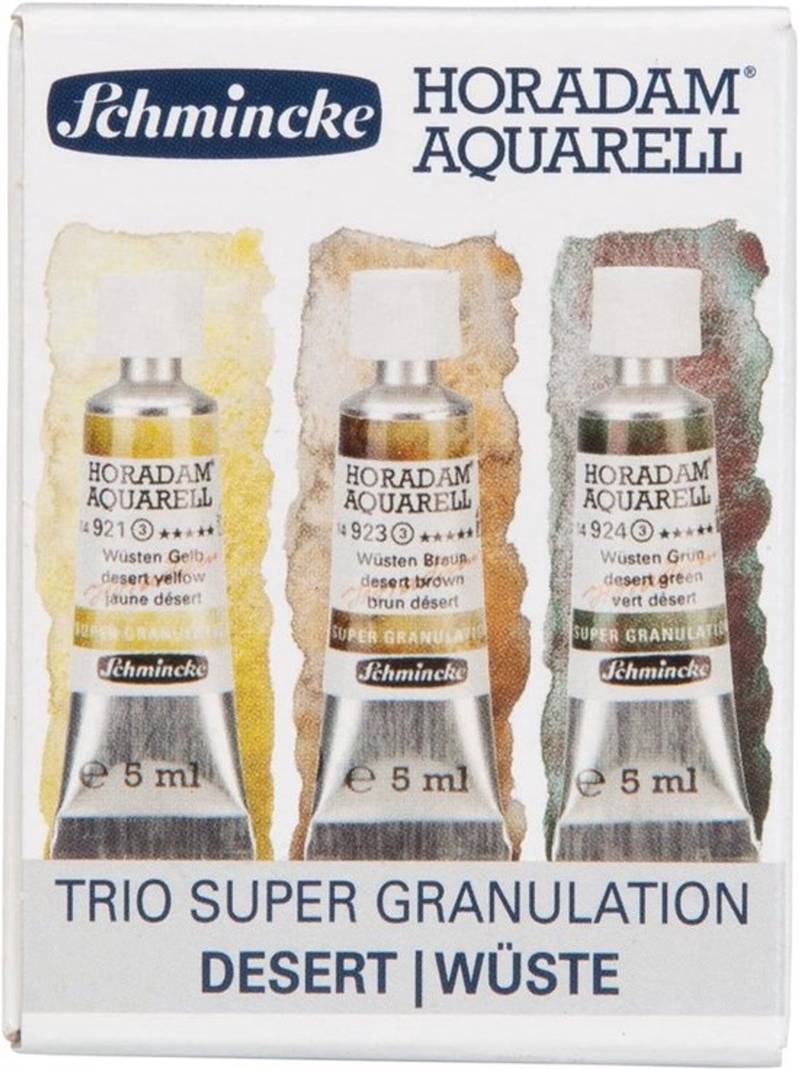 Aquarelverfset - Supergranulatie - Voor landschappen - Sterk granulerend effect - 3x 5 ml tubes - Woestijn