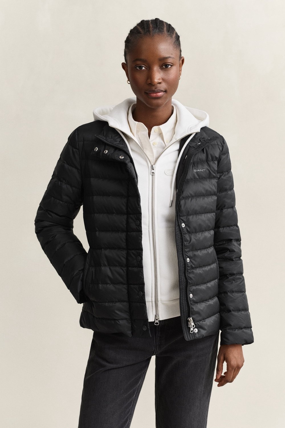 Gant 4700481 Gewatteerde Jas Zwart XL Vrouw